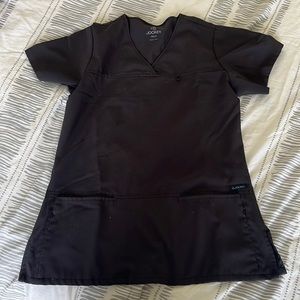 Black jockey scrub top